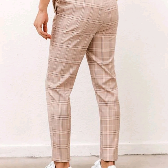 Tan Plaid Dress Pant Slacks - Picture 15 of 15
